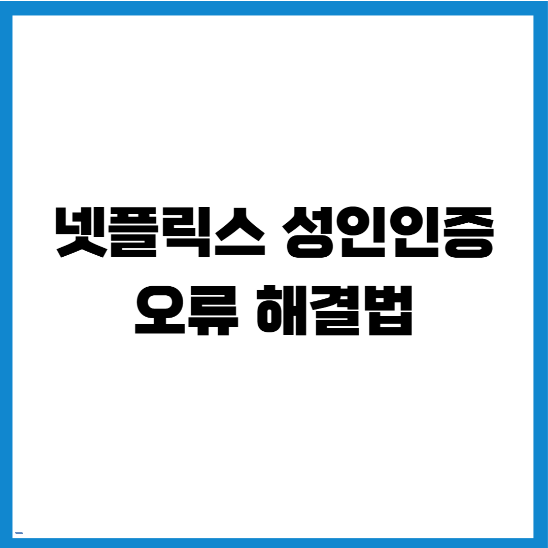 넷플릭스 성인인증
